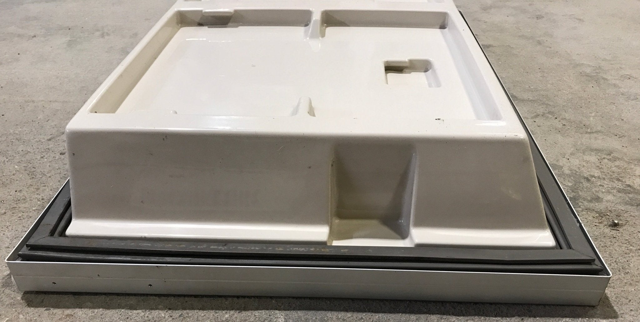 Used Dometic Refrigerator Freezer Door 2930930132 - 24 1/2" W x 16 1/2" H - Young Farts RV Parts