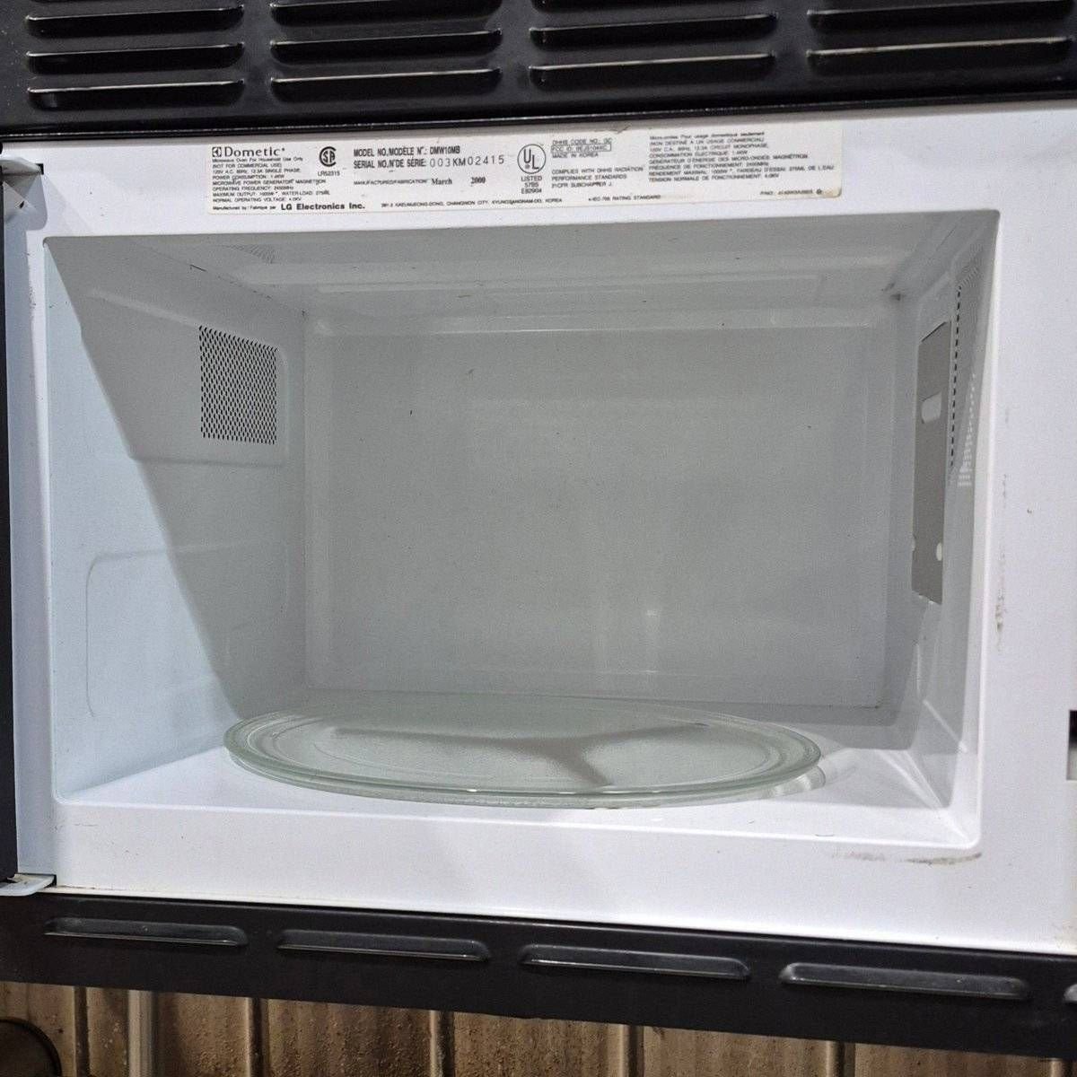 Used Dometic RV Microwave - DMW10MB , 21" x 12 1/4" x 14 1/2" - Young Farts RV Parts