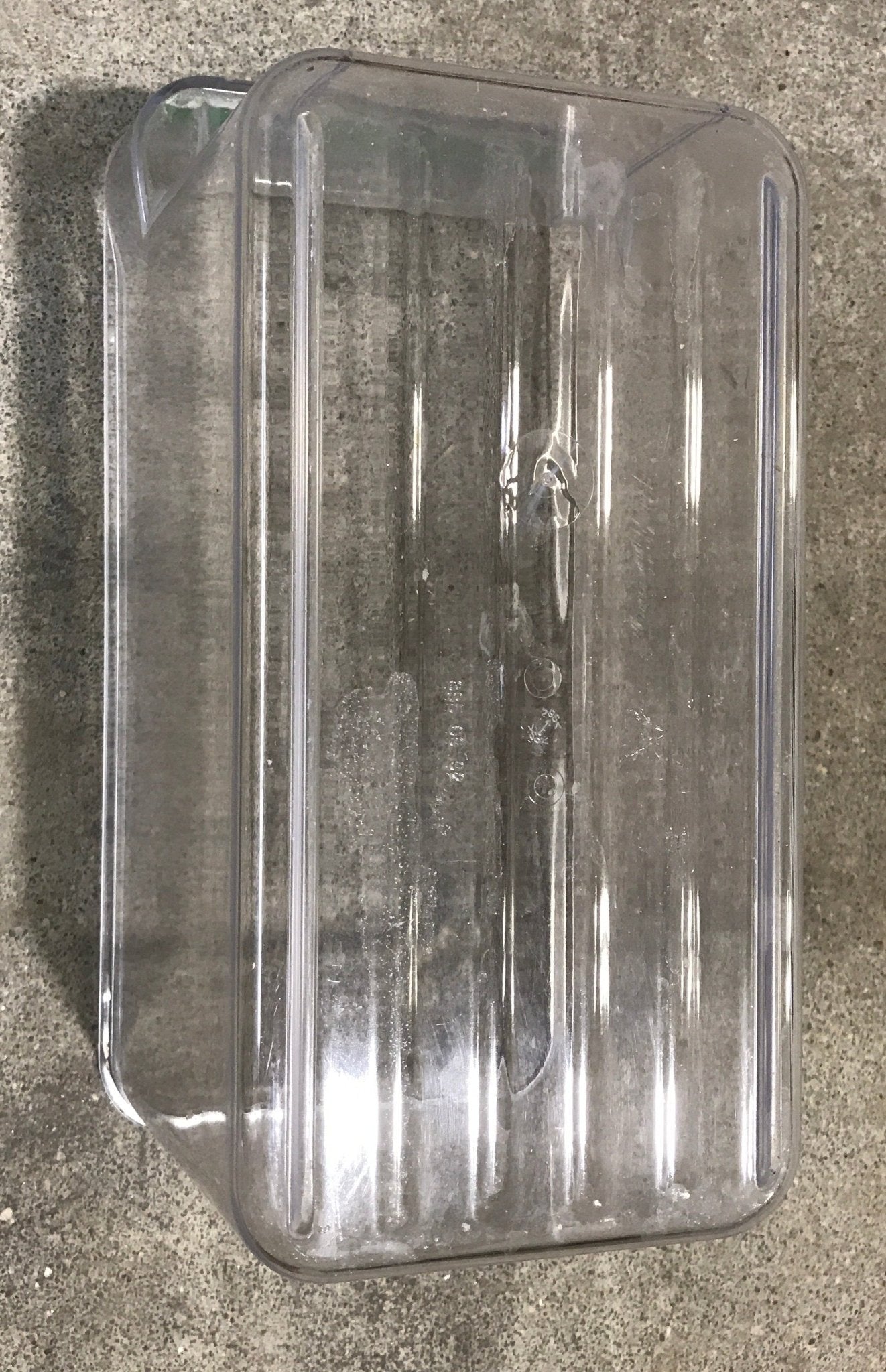 Used Dometic Small Crisper Bin, Clear - 3850992011 - Young Farts RV Parts