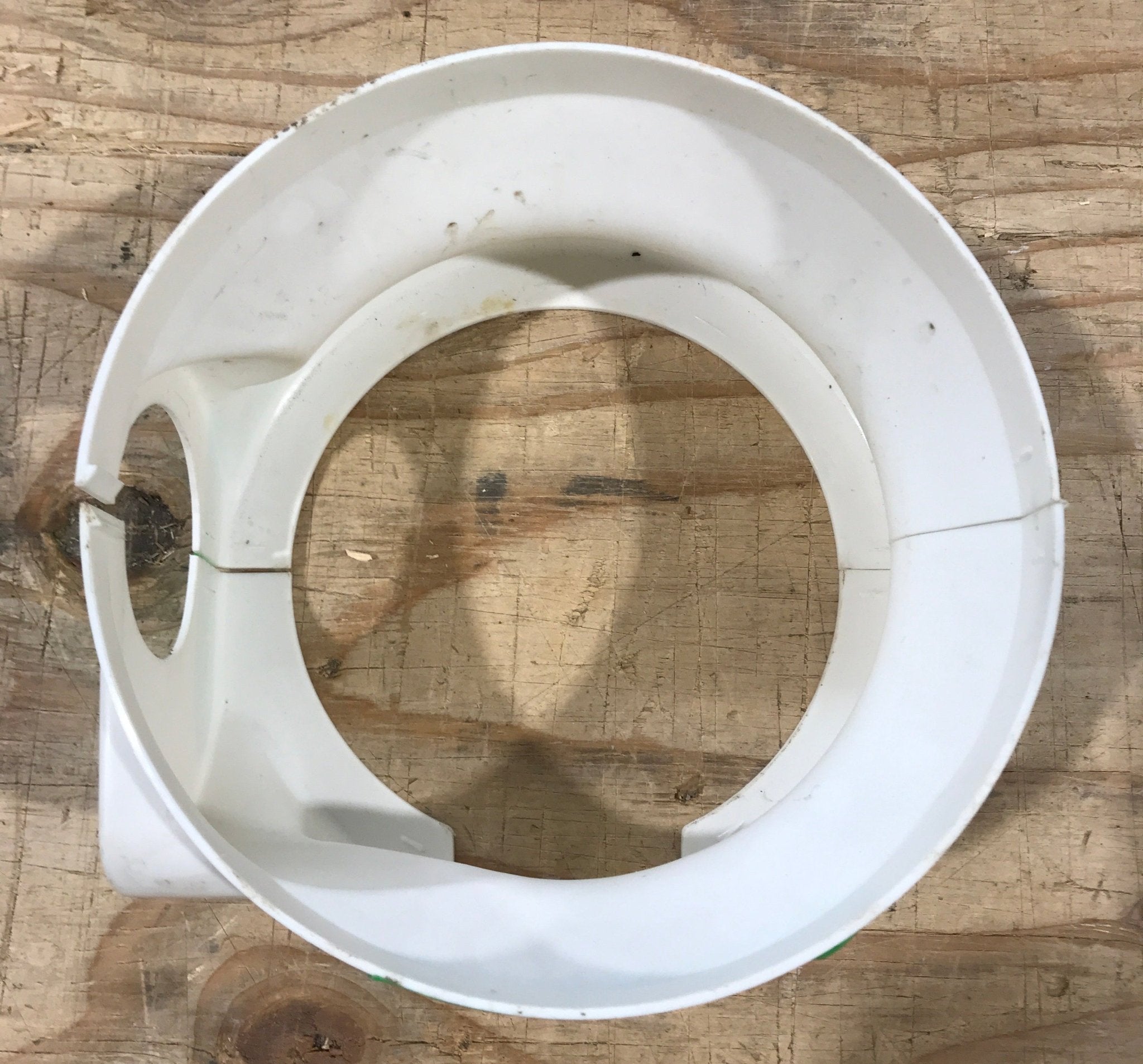 Used Dometic Toilet Base Cover, Short, White - 385310108 - Young Farts RV Parts