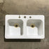 Used Double Kitchen Sink - 29" x 17.5" x 10" - Young Farts RV Parts