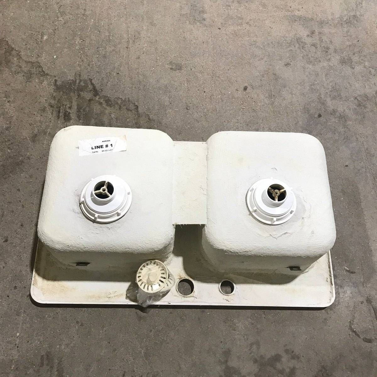 Used Double Kitchen Sink - 29" x 17.5" x 10" - Young Farts RV Parts