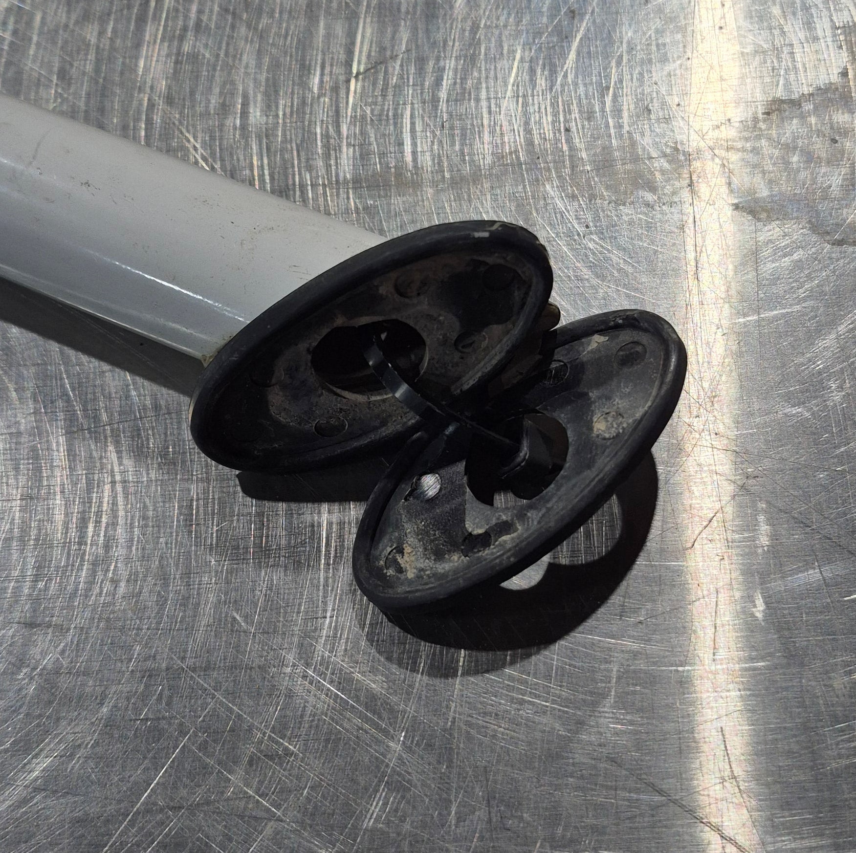 Used Entry Door Grab Handle, White - 23 3/8" - Young Farts RV Parts