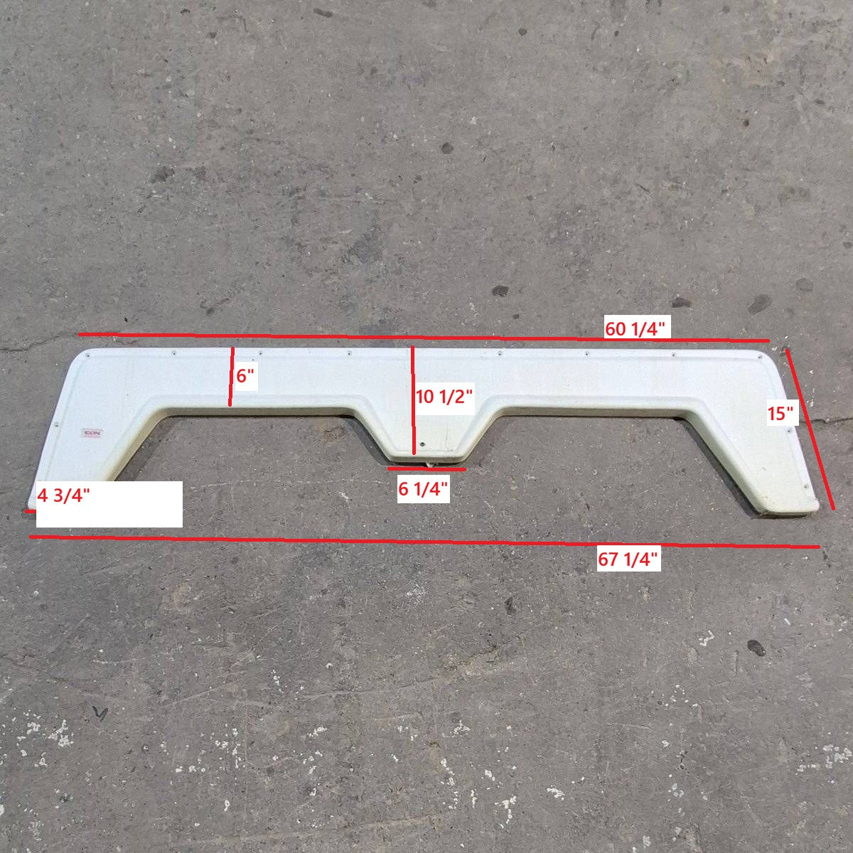Used Fender Skirt - 67.25" x 15" - Young Farts RV Parts