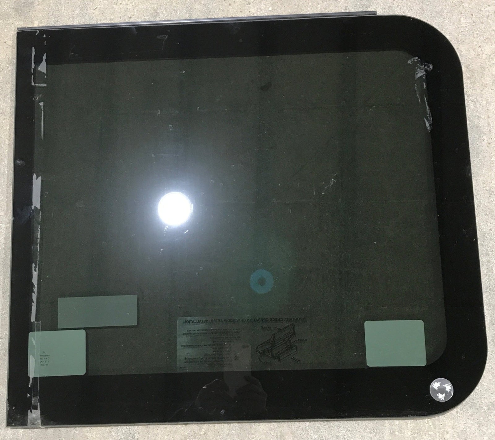 Used Frameless Window Glass Pane Replacement: 26 1/2