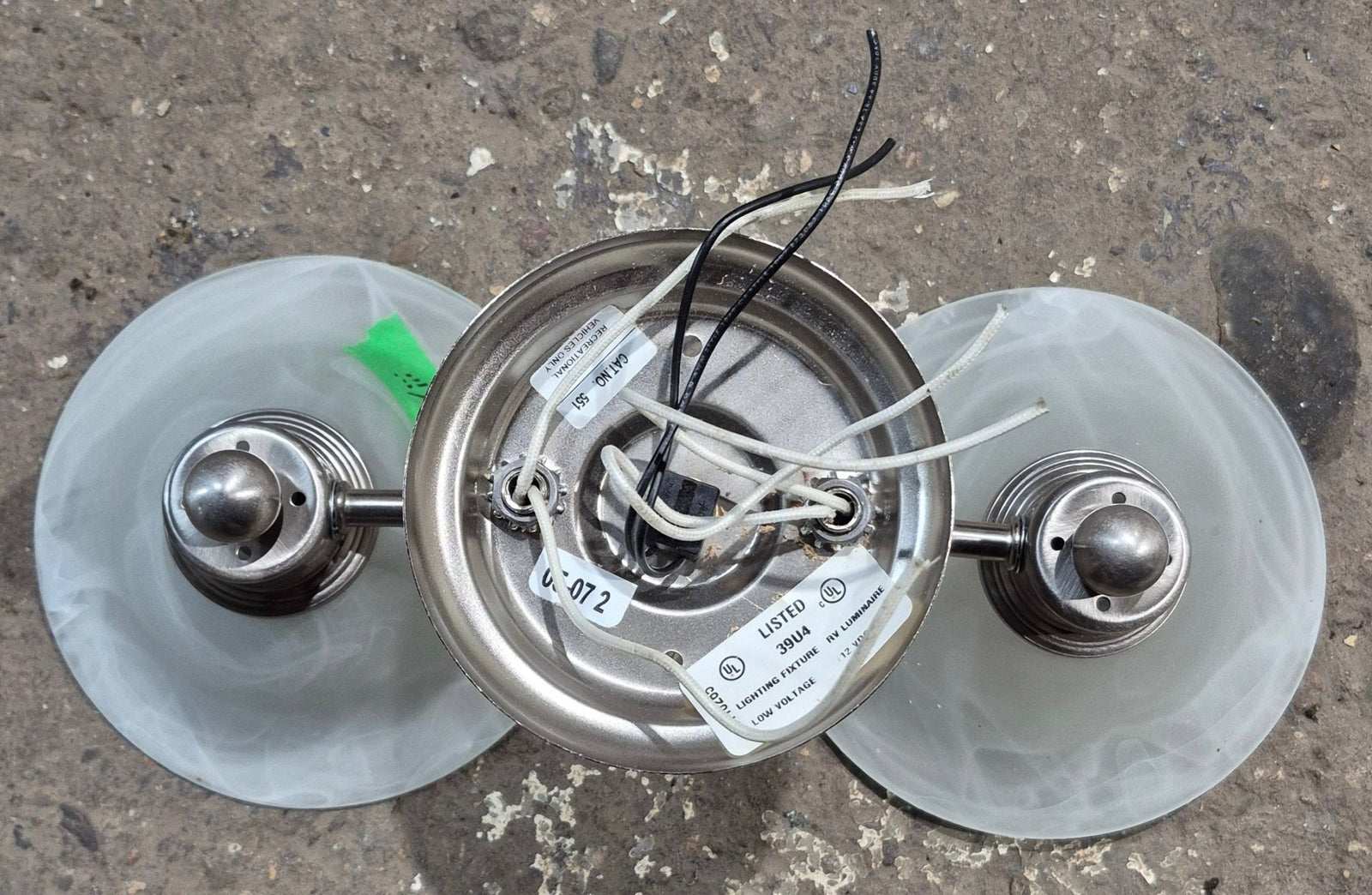 Used Interior Ceiling Mount Light Fixture, With Switch - Young Farts RV Parts