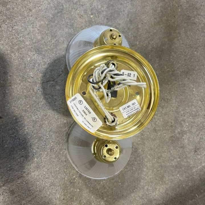 Used Interior Ceiling Mount Light Fixture, With Switch - E110265 - Young Farts RV Parts