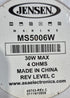Used JENSEN Water Resistant Speaker - MS5006W - Young Farts RV Parts