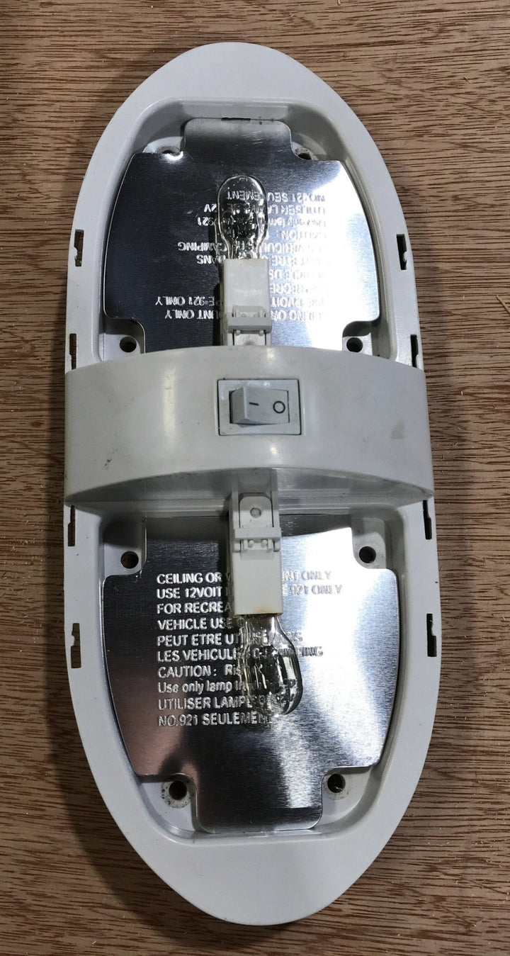 Used Light Fixture *DOUBLE* Off- White - Young Farts RV Parts