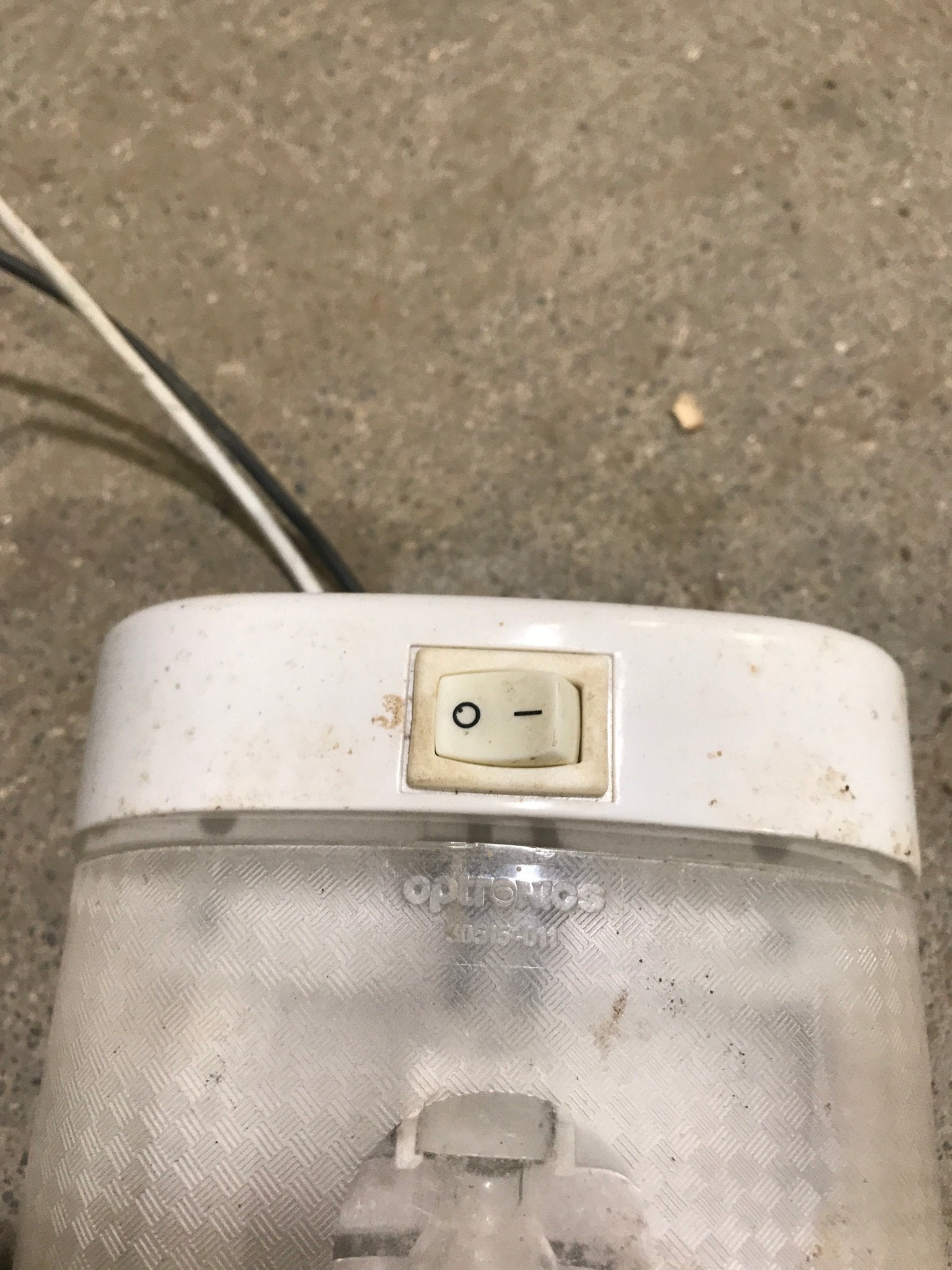 Used Light Fixture *SINGLE* Off - White - Young Farts RV Parts