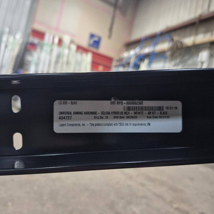 Used Lippert Awning Arm, Drive (Front), Black, 69" - Solera Universal Hybrid , 434727 - Young Farts RV Parts
