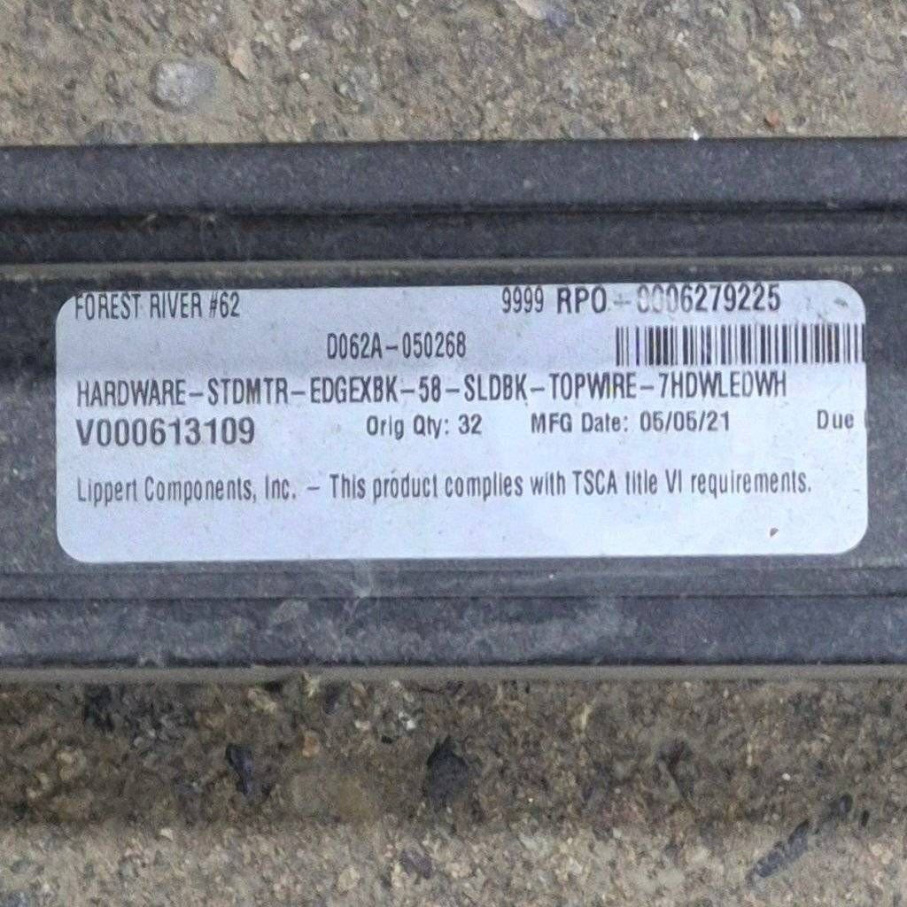 Used Lippert Awning Arm, Drive (Front) Powered, Black, 58