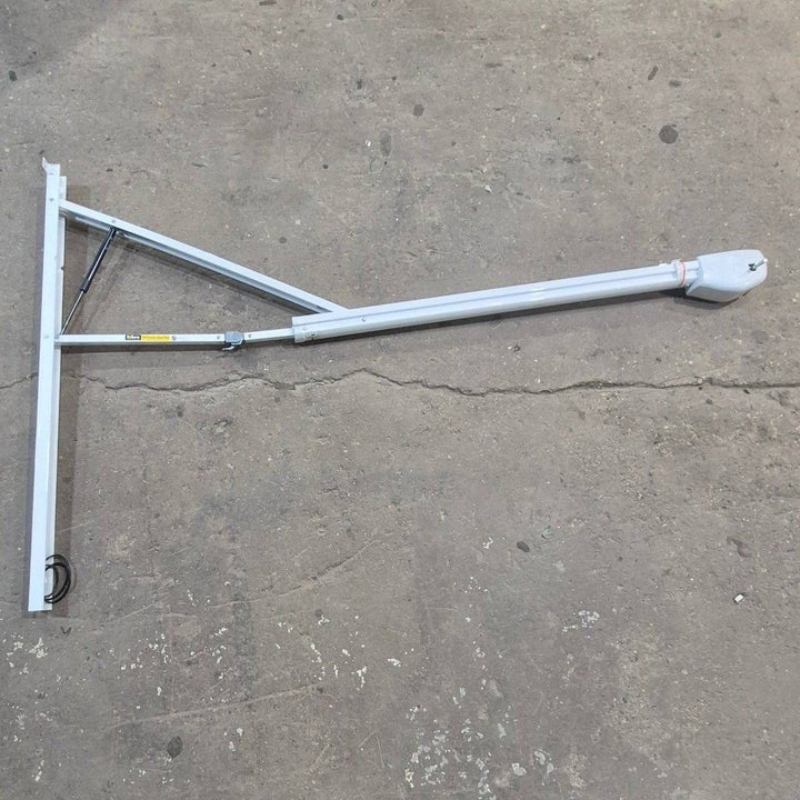 Used Lippert Awning Arm, Drive (Front), White, 59 1/2" - Solera Regal , 672049 (Drive Head) , 688366 (Arm Assembly) - Young Farts RV Parts