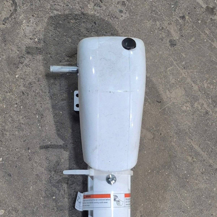 Used Lippert Awning Arm, Drive (Front), White, 59 1/2" - Solera Regal , 672049 (Drive Head) , 688366 (Arm Assembly) - Young Farts RV Parts