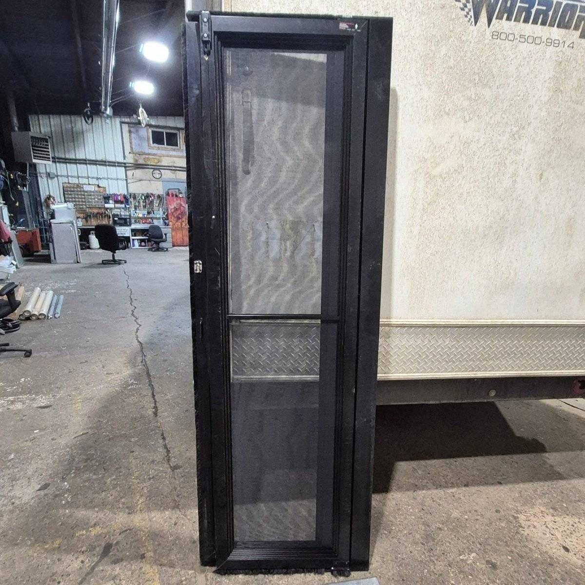 Used Lippert Toy Hauler Patio Wall Armor System Screen Door, Right Side - 82 1/4