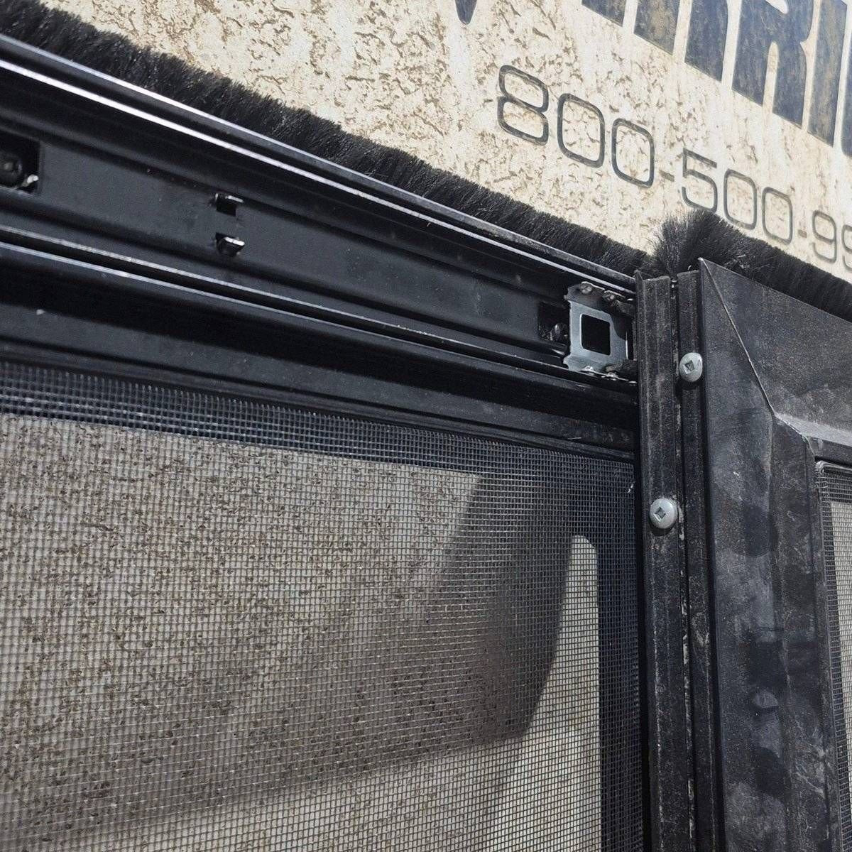 Used Lippert Toy Hauler Patio Wall Armor System Screen Door, Right Side - 82 1/4