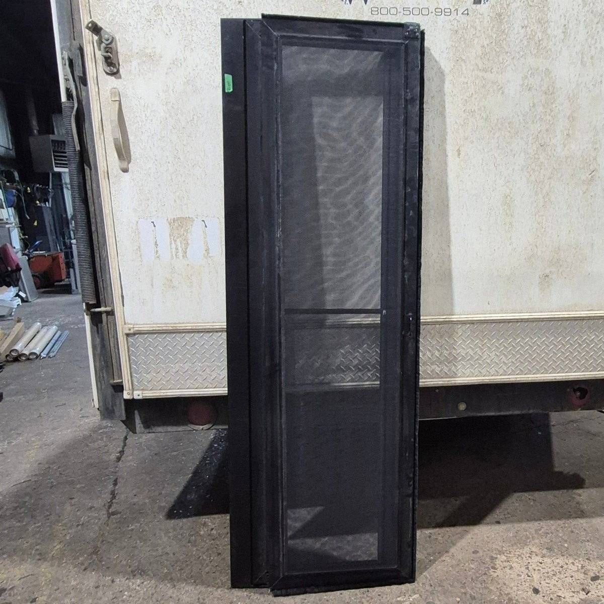 Used Lippert Toy Hauler Patio Wall Armor System Screen Door, Right Side - 82 1/4" X 47 5/8" - Young Farts RV Parts