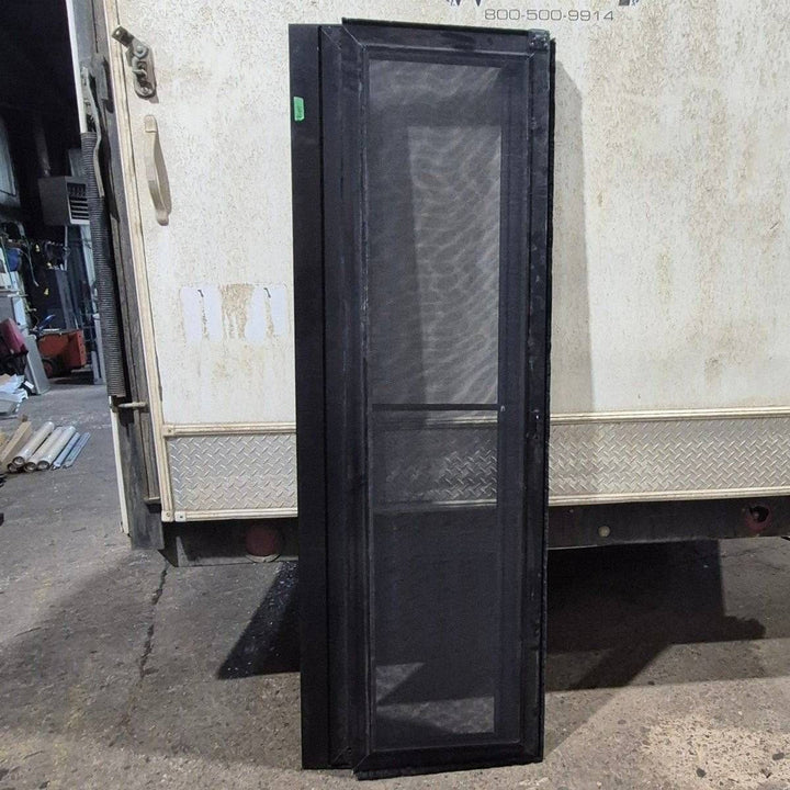 Used Lippert Toy Hauler Patio Wall Armor System Screen Door, Right Side - 82 1/4" X 47 5/8" - Young Farts RV Parts