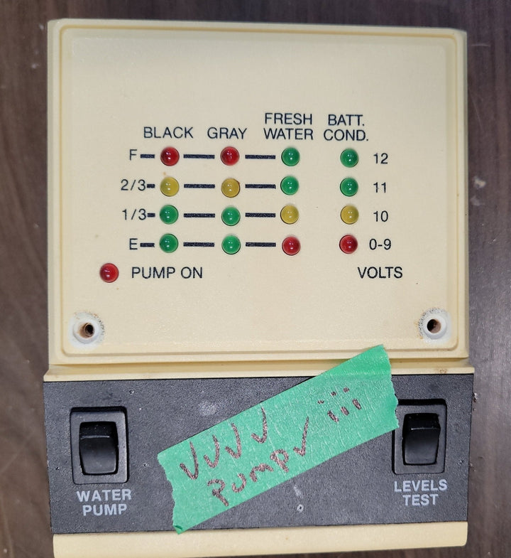 Used LVS Industries Tank Monitor System Panel - 5076 B - Young Farts RV Parts