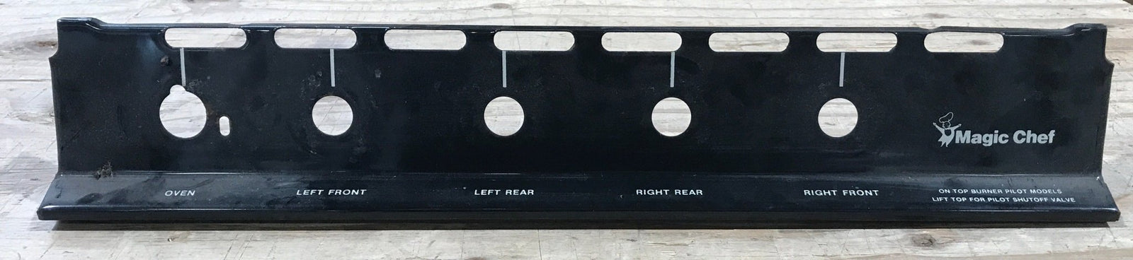 Used Magic Chef Oven Manifold Panel, Black - 2616F05490 - Young Farts RV Parts