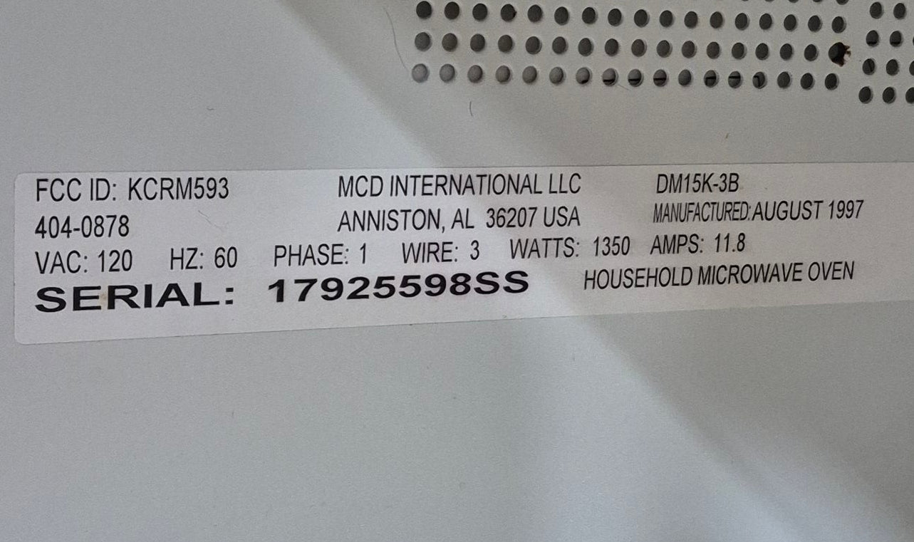 Used Magic Chef RV Microwave - 21 5/8