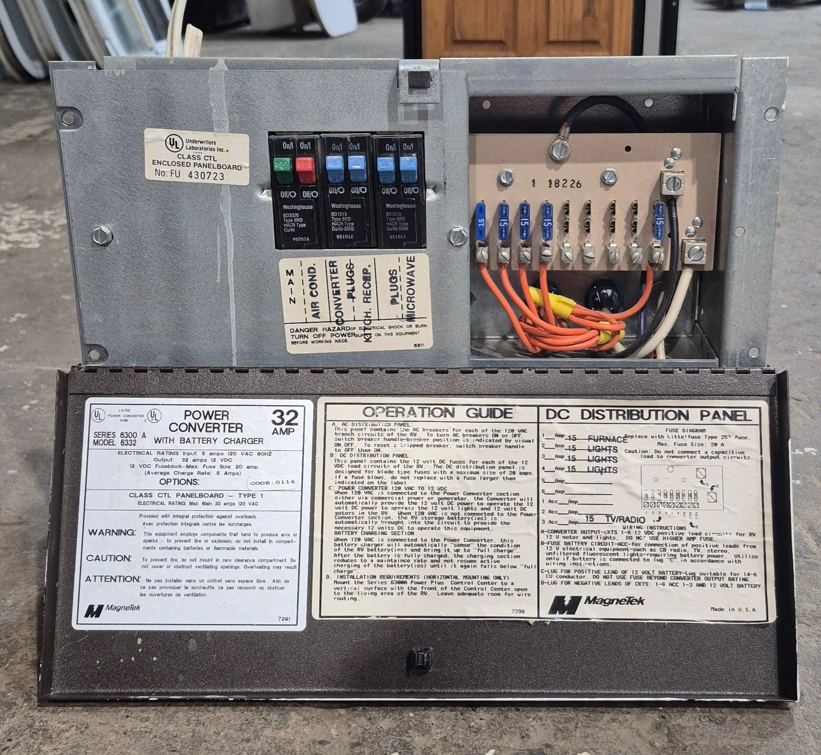 Used Magnetek 32 AMP Converter - Series 6300 A , Model 6332 - Young Farts RV Parts