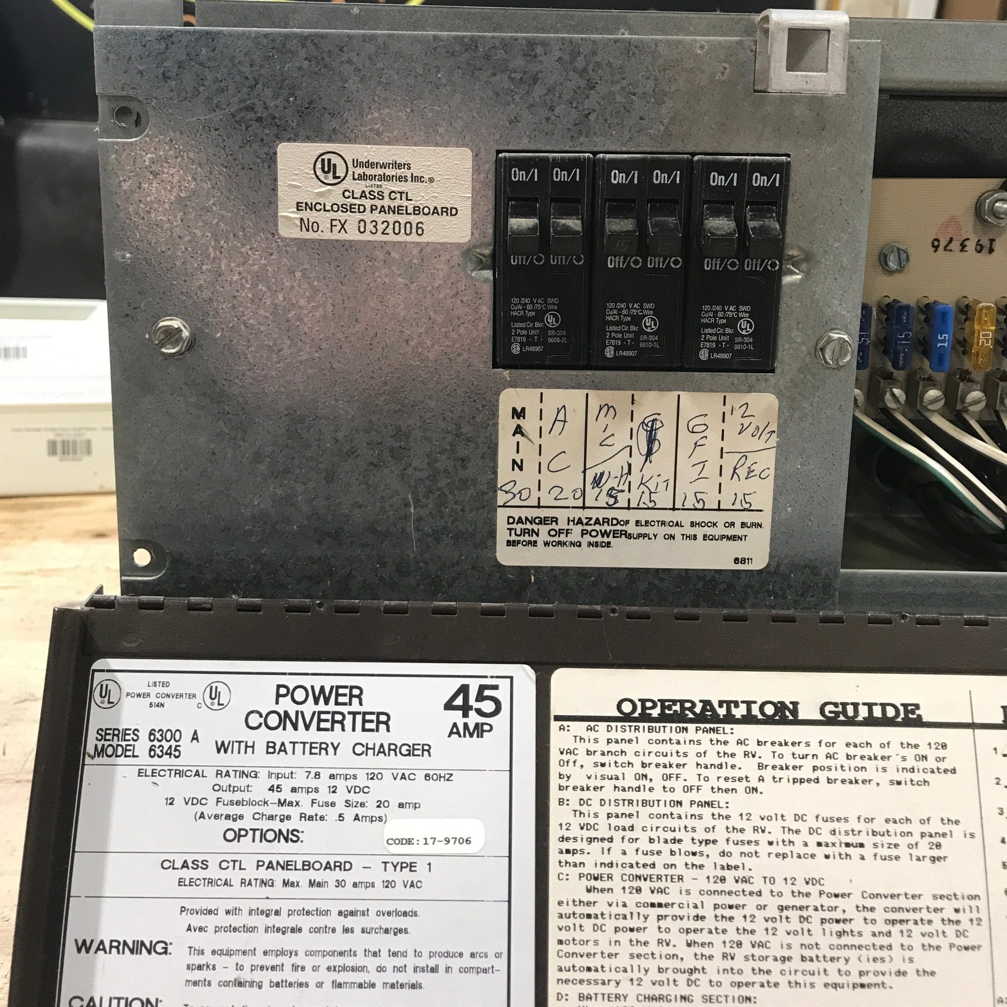 Used Magnetek 45 AMP Converter - Series 6300 A Model 6345 - Young Farts RV Parts