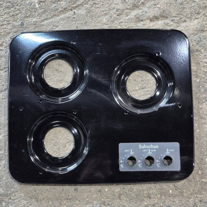Used Main Top Suburban - Cooktop Cover, Black - 2940ABK - Young Farts RV Parts