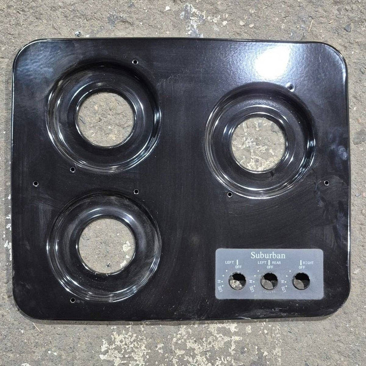 Used Main Top Suburban - Cooktop Cover, Black - 2940ABK - Young Farts RV Parts