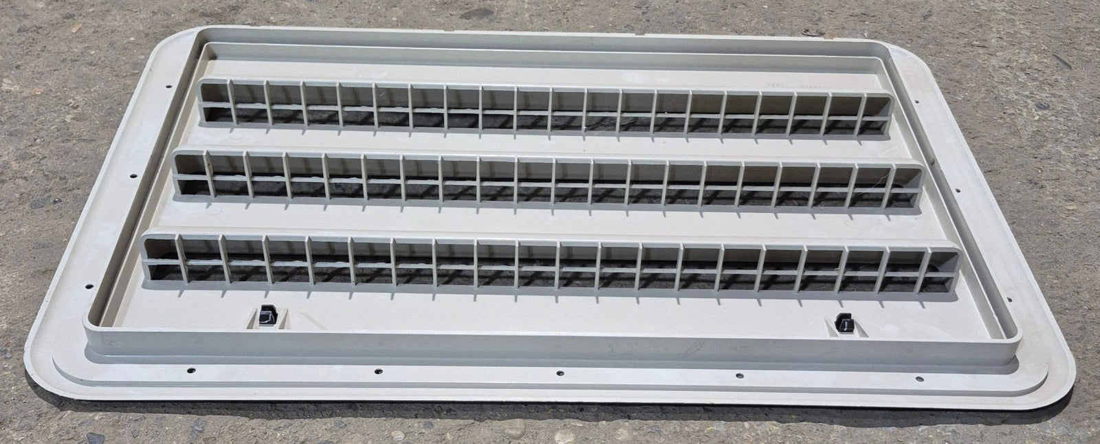 Used Norcold 621156 - Champagne Air Intake Side Refrigerator Vent - HAS FRAME - Young Farts RV Parts