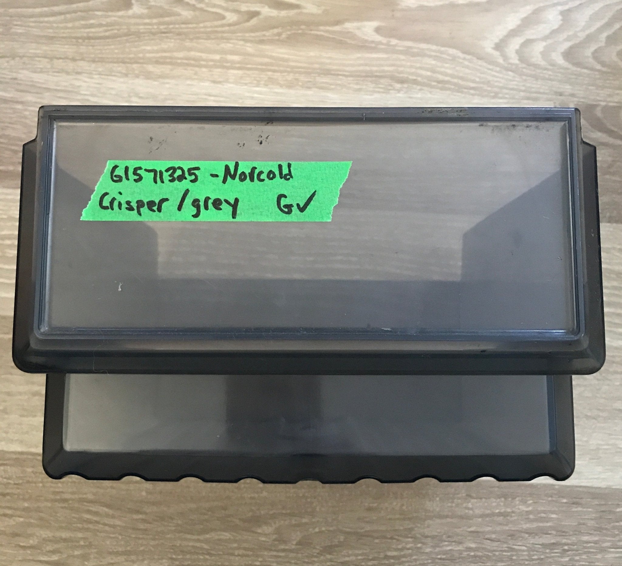 Used Norcold Crisper Bin 61571340 - BLACK/CLEAR - Young Farts RV Parts