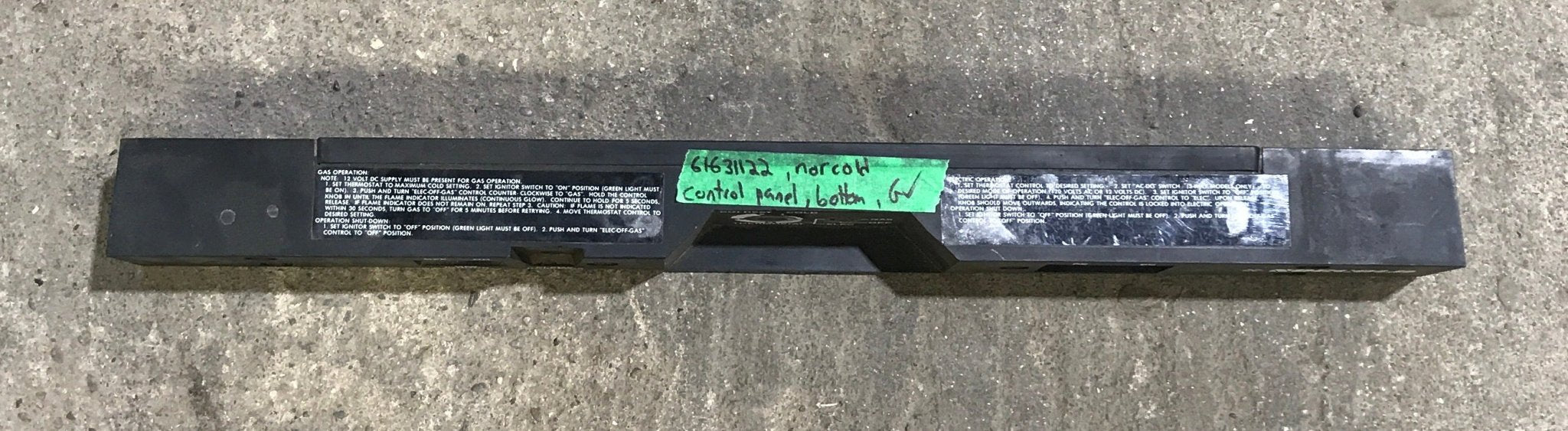 Used Norcold Fridge Control Bottom Panel - 61631122 - Young Farts RV Parts