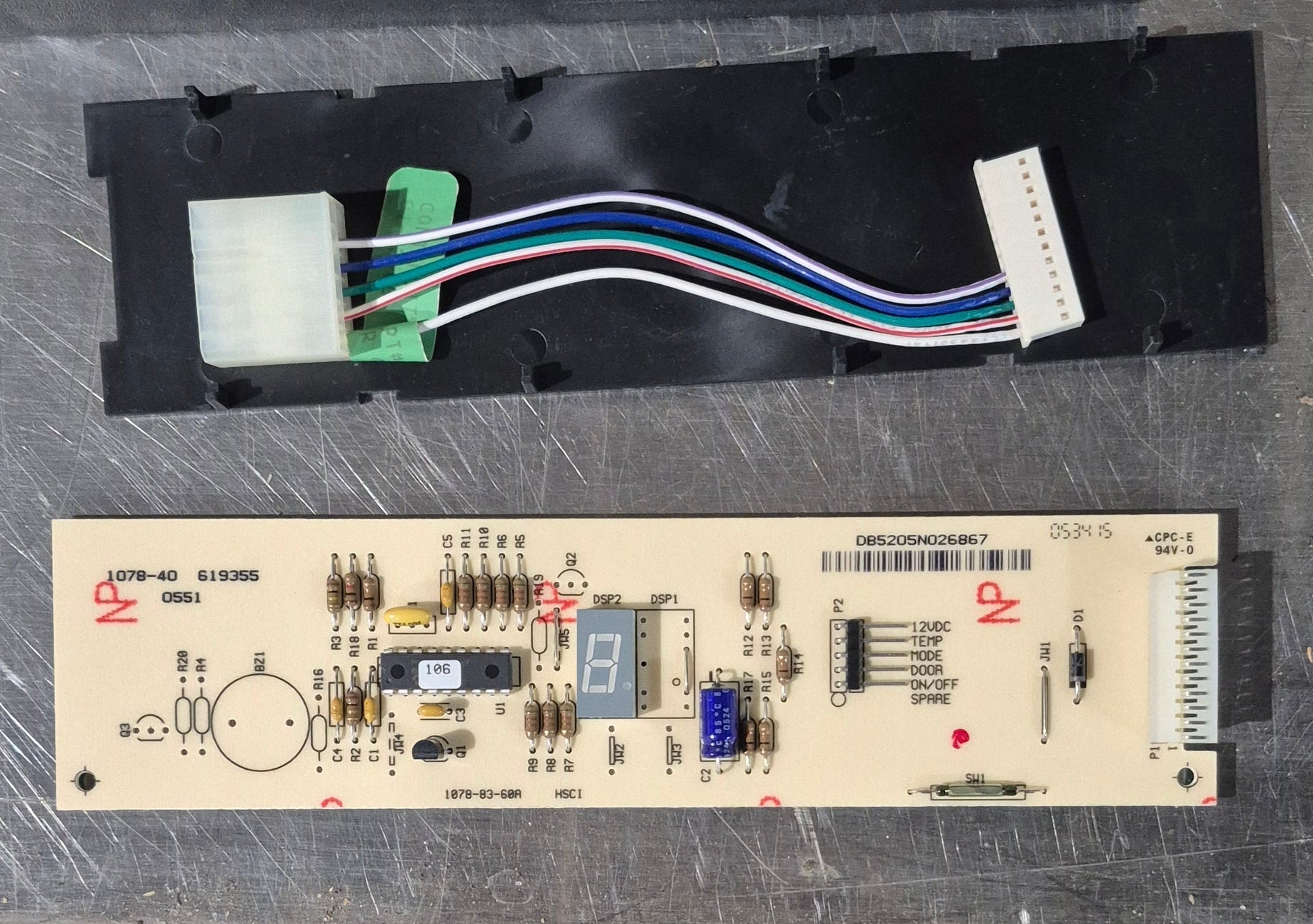 Used Norcold Refrigerator Eyebrow / Optical Board - 619355 - Young Farts RV Parts