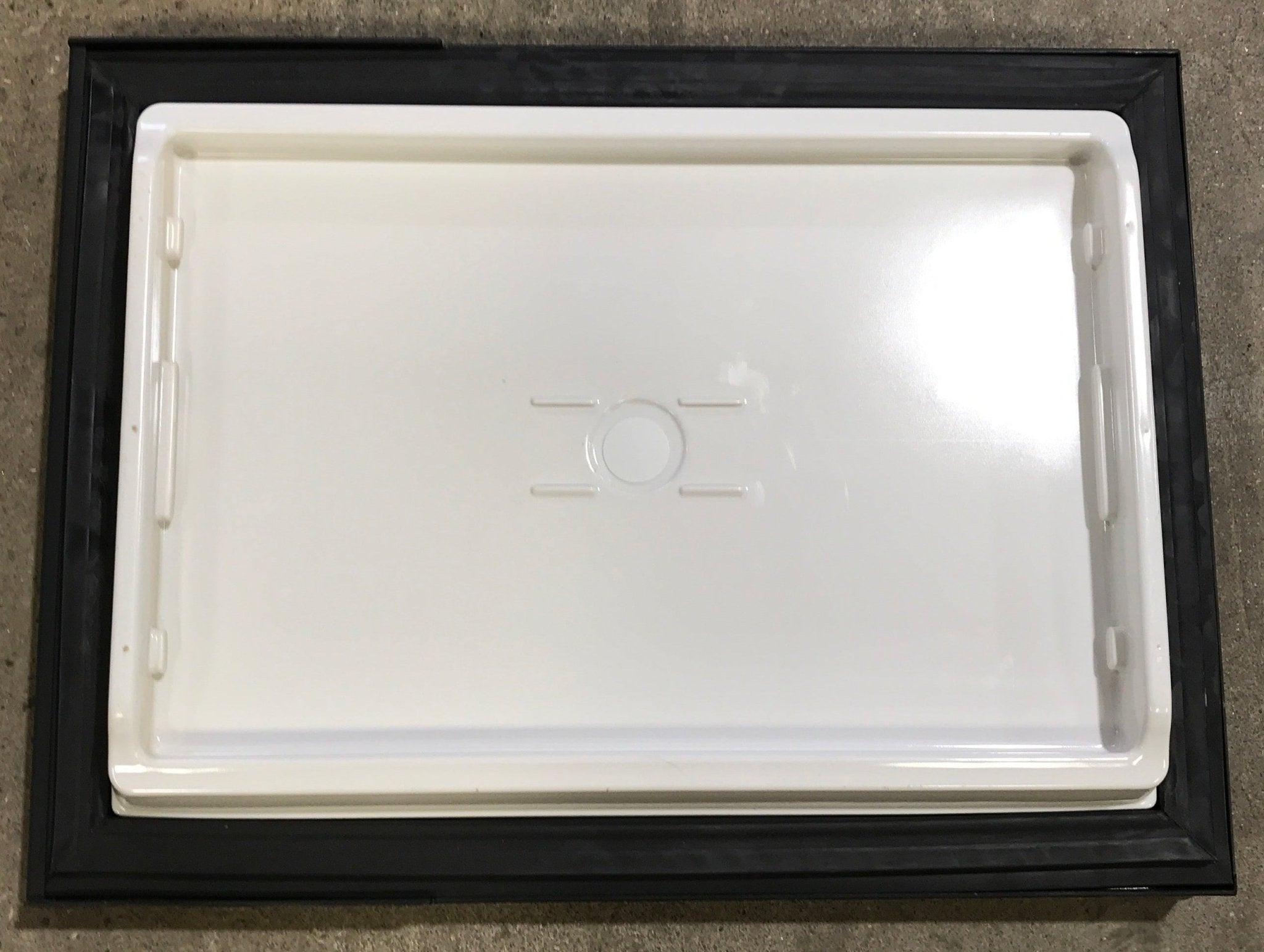 Used Norcold Refrigerator Freezer Door 638530 - 21 7/8" W x 16 1/2" H - Young Farts RV Parts