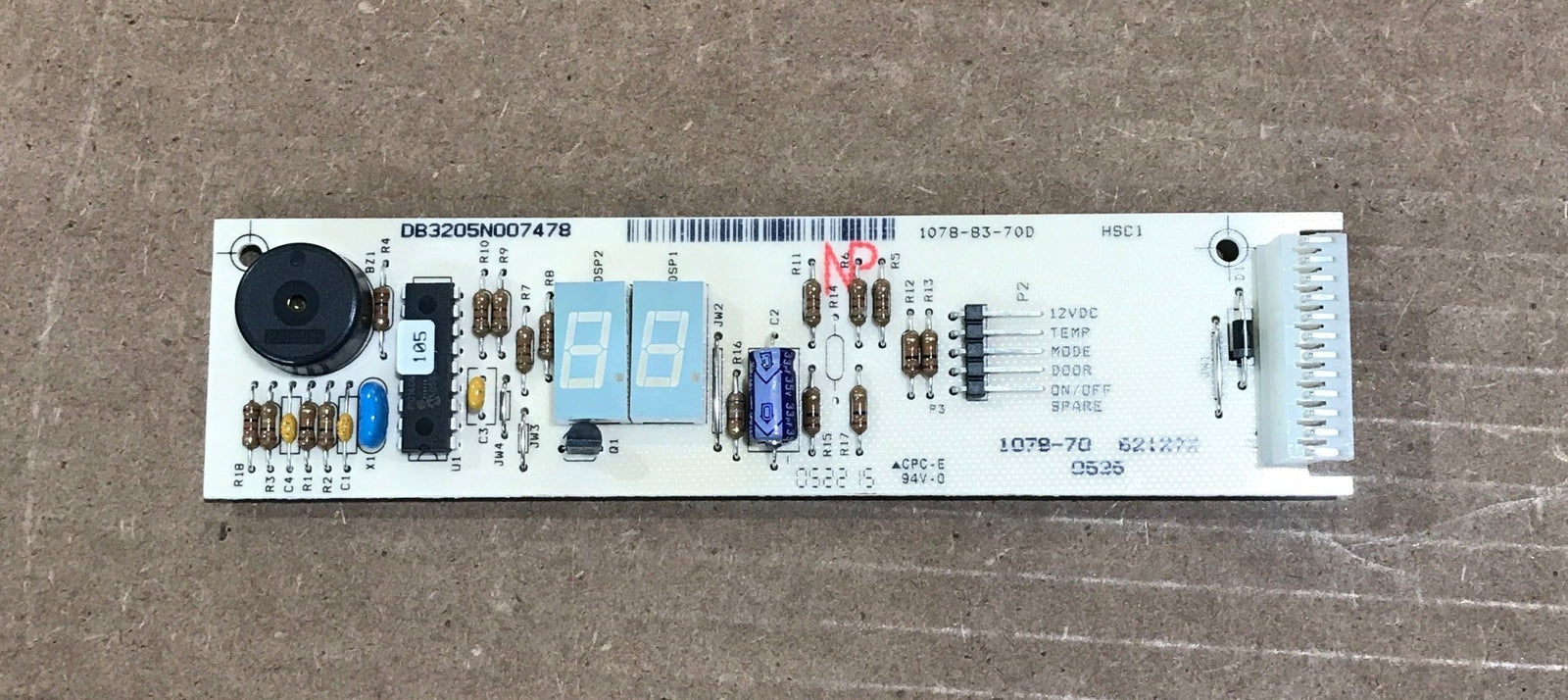 Used Norcold Refrigerator Optical Display Control Board - 621272 - Young Farts RV Parts
