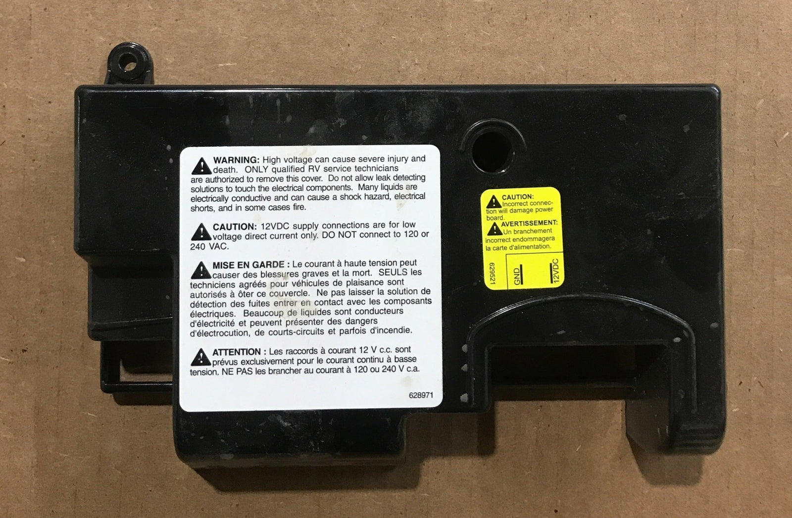 Used Norcold Refrigerator Power Supply Circuit Board Cover, Black - 628678 - Young Farts RV Parts