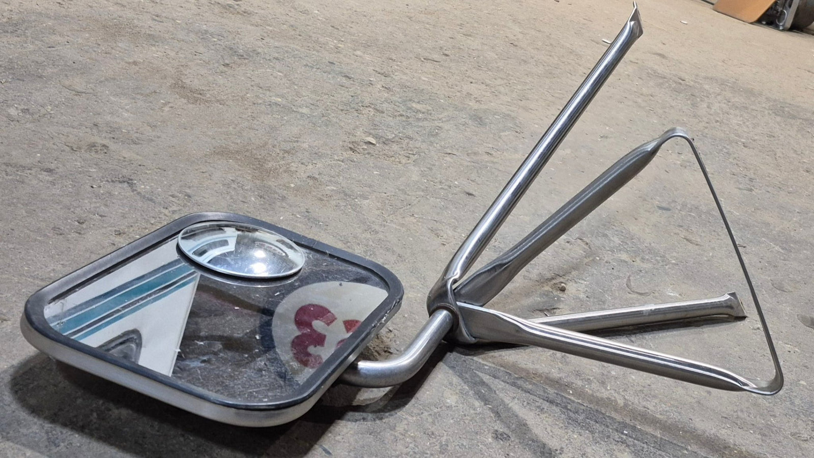 Used Old Style Motorhome Side View Mirror - Passenger Side - Young Farts RV Parts