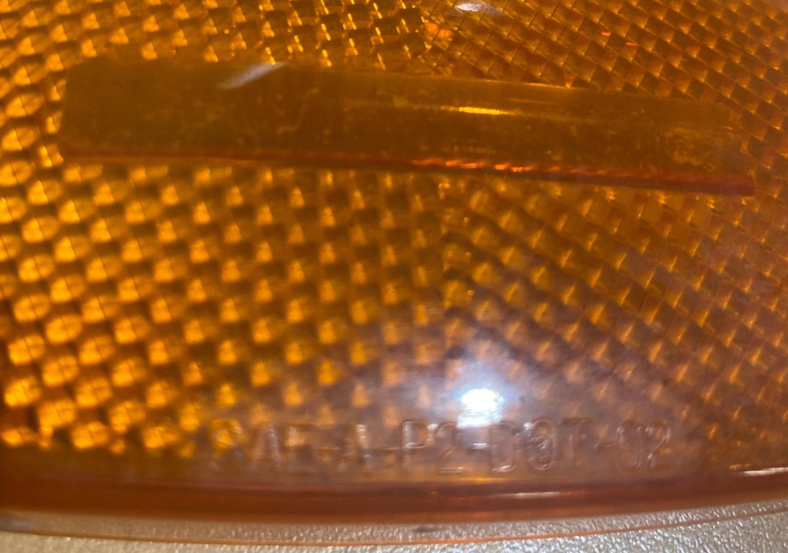 Used Optronics SAE - A - P2 - DOT - 02 Replacement Lens for Marker Light - Amber - Young Farts RV Parts