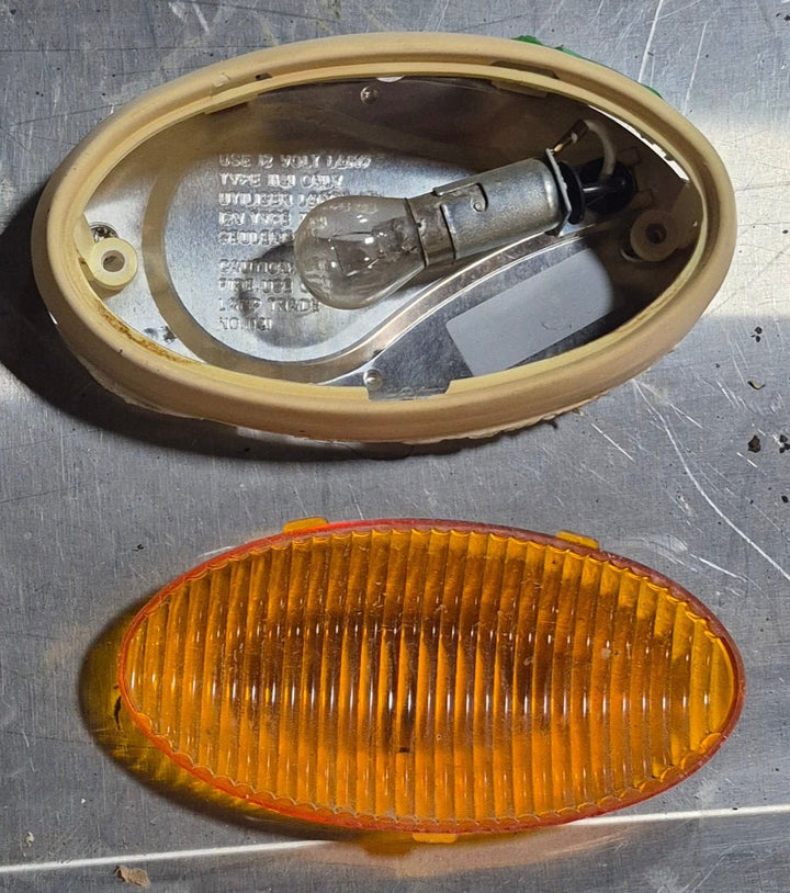 Used Oval Porch Light - 6 1/4" x 3 3/8" - No Switch - Young Farts RV Parts