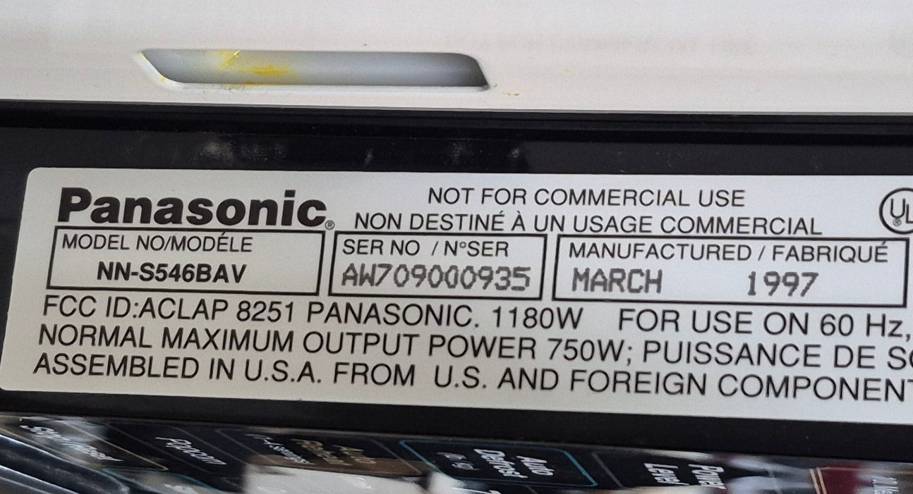 Used PANASONIC RV Microwave 20