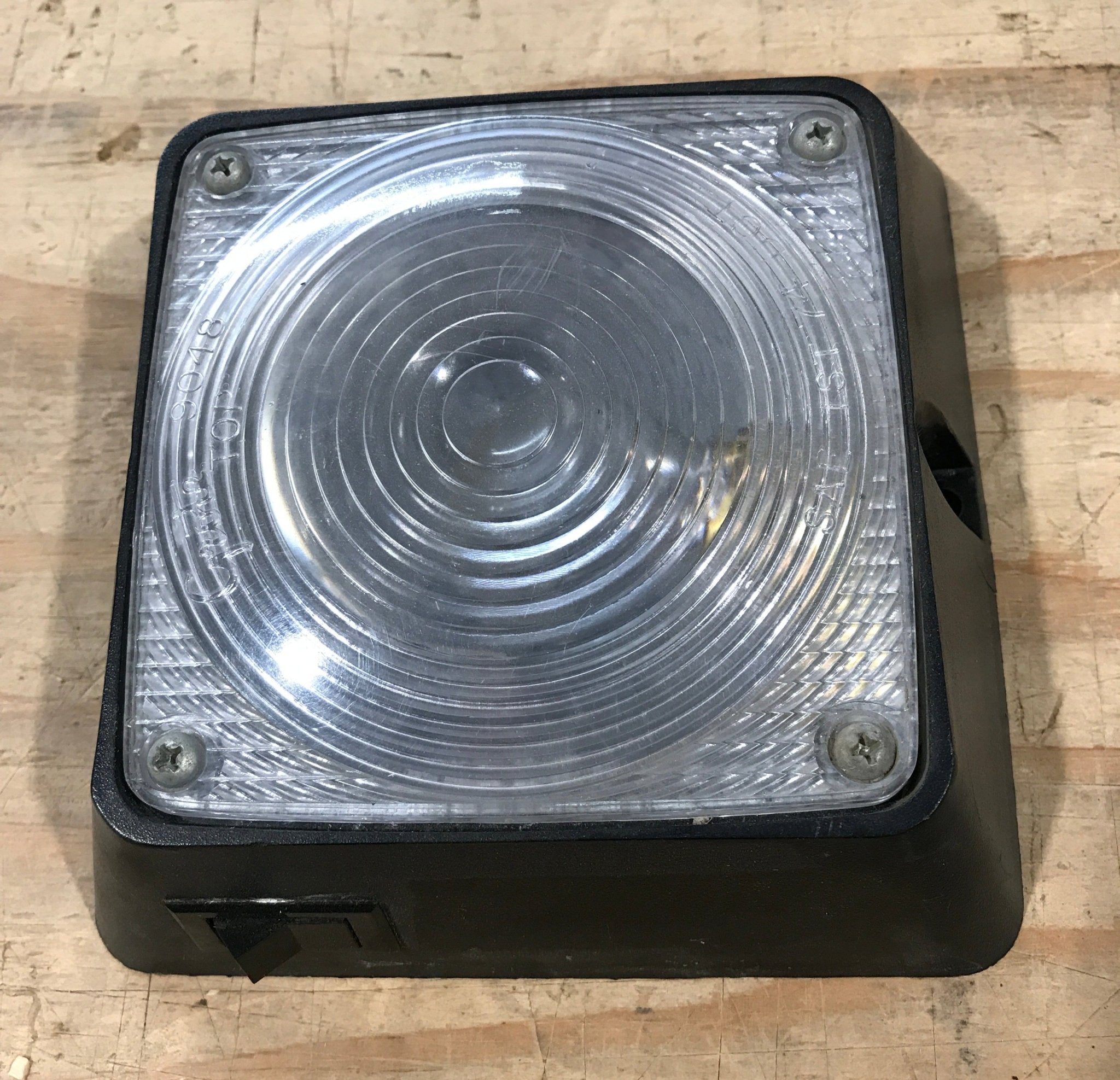 Used Porch/ Exterior Light - Clear Lens - 6" x 6" - Young Farts RV Parts