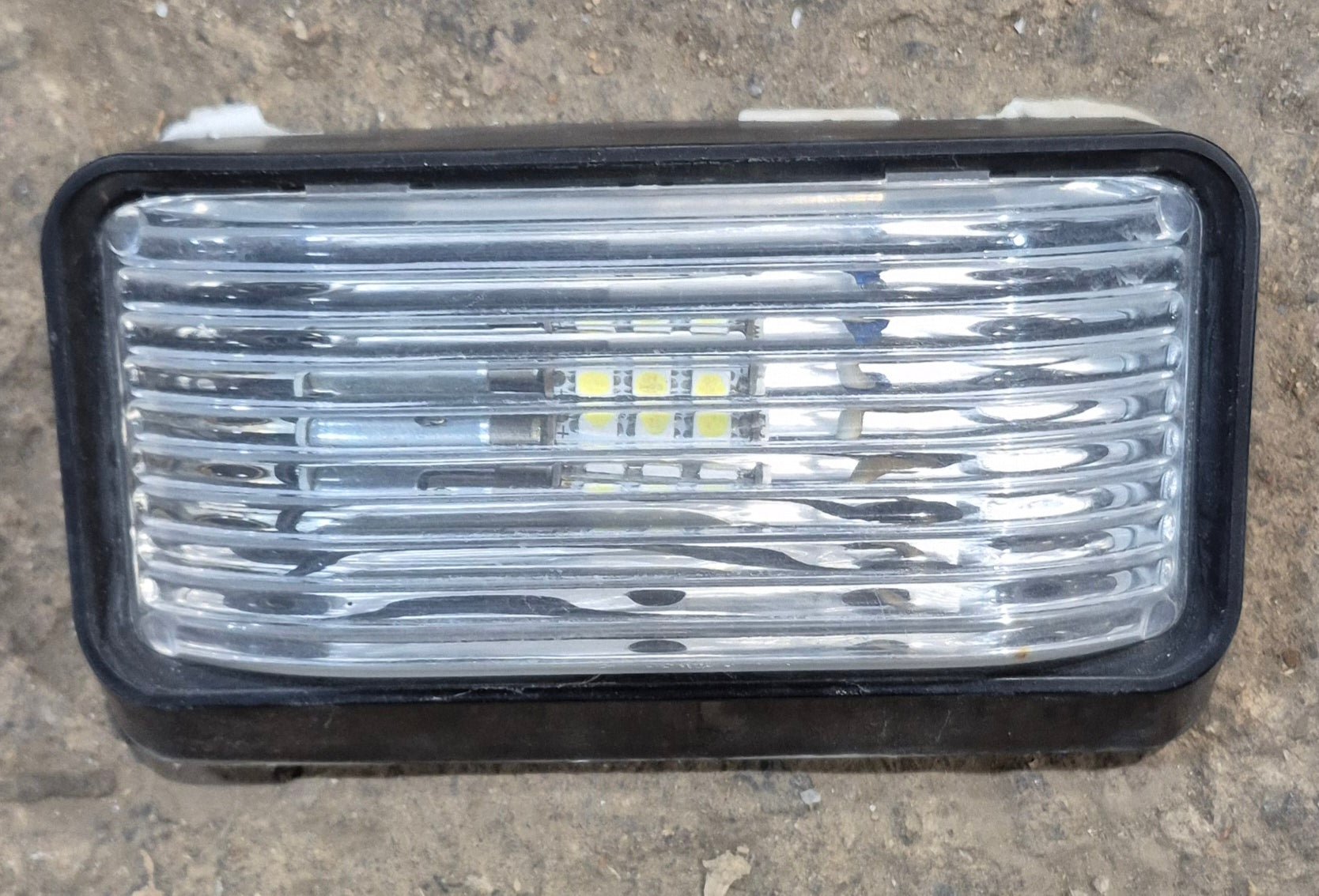 Used Porch Light - Clear Lens - 6" X 3 1/2" - No Switch - Young Farts RV Parts