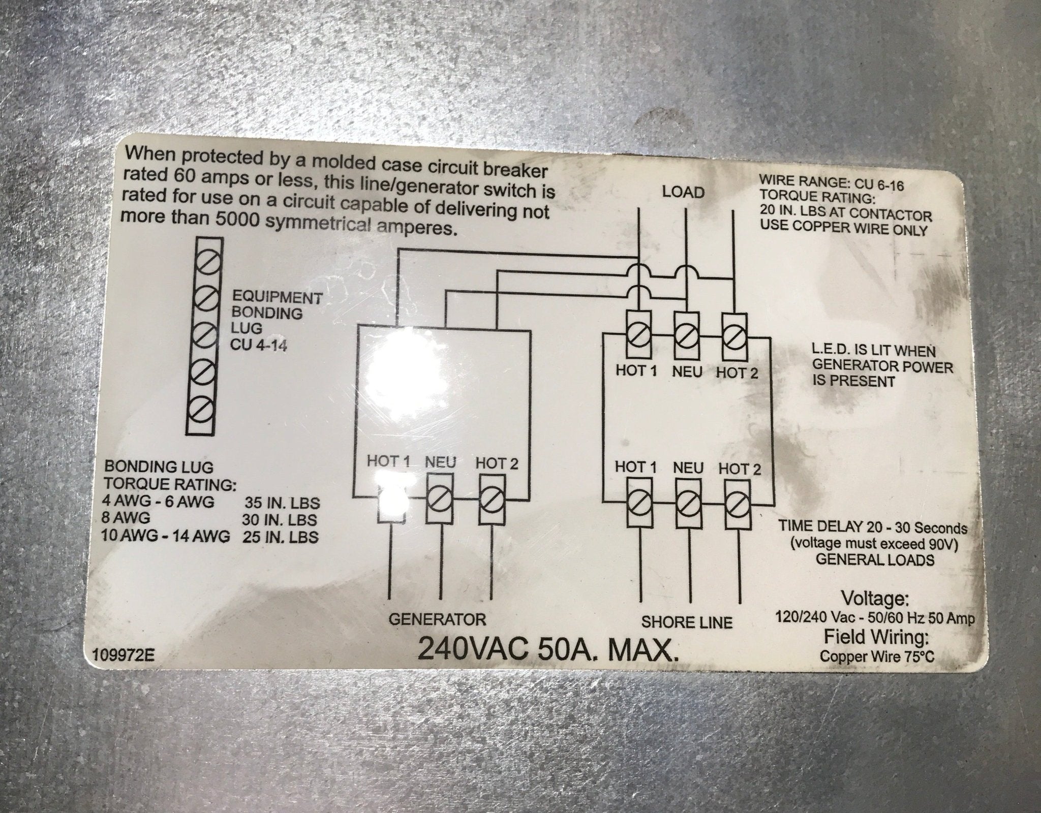 Used Progressive Dynamics Power Transfer Switch 5200 Series, 240 Volt AC/ 50 Amps - PD52 - Young Farts RV Parts