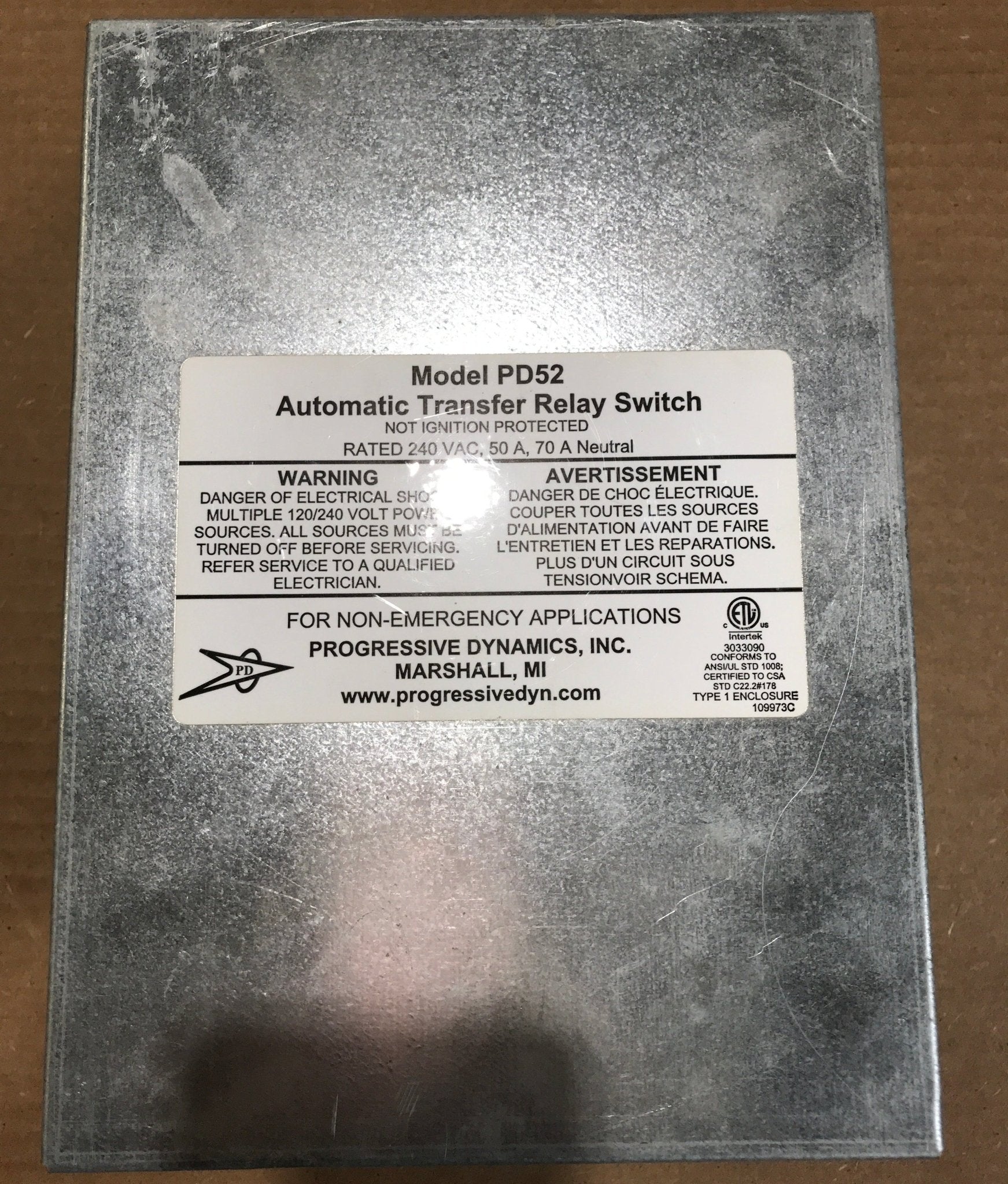 Used Progressive Dynamics Power Transfer Switch 5200 Series, 240 Volt AC/ 50 Amps - PD52 - Young Farts RV Parts