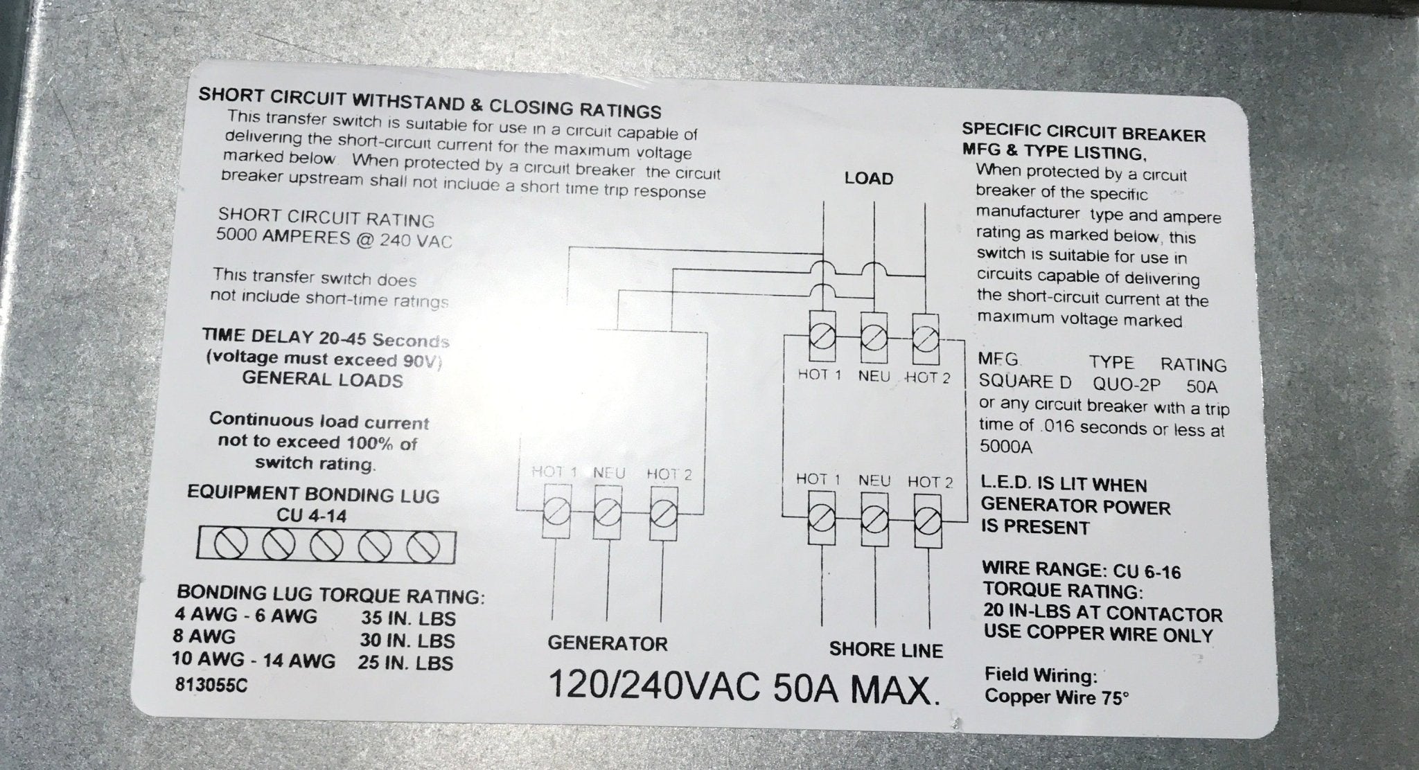 Used Progressive Dynamics Power Transfer Switch 5200 Series, 240 Volt AC/ 50 Amps - PD52 - Young Farts RV Parts