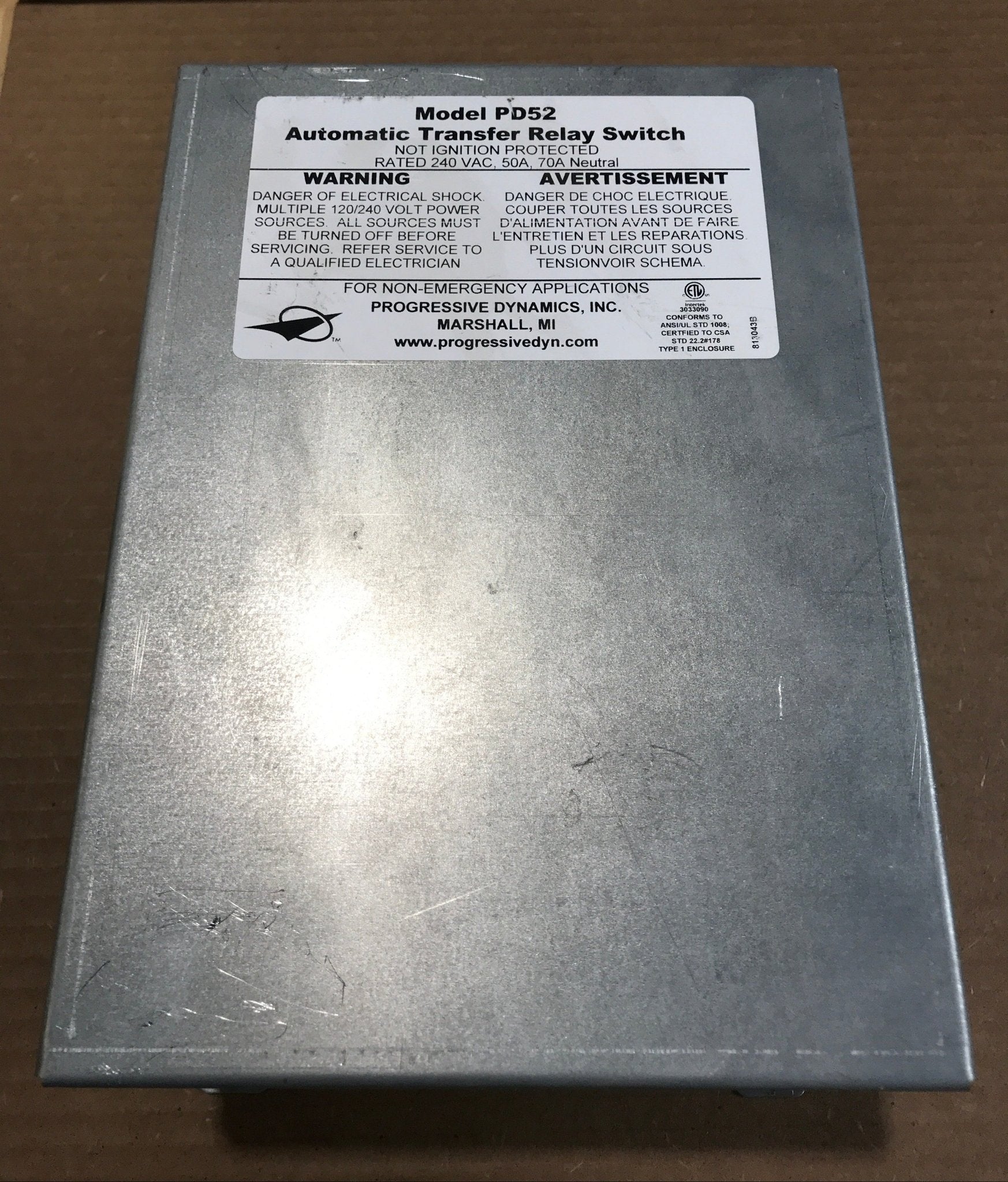 Used Progressive Dynamics Power Transfer Switch 5200 Series, 240 Volt AC/ 50 Amps - PD52 - Young Farts RV Parts