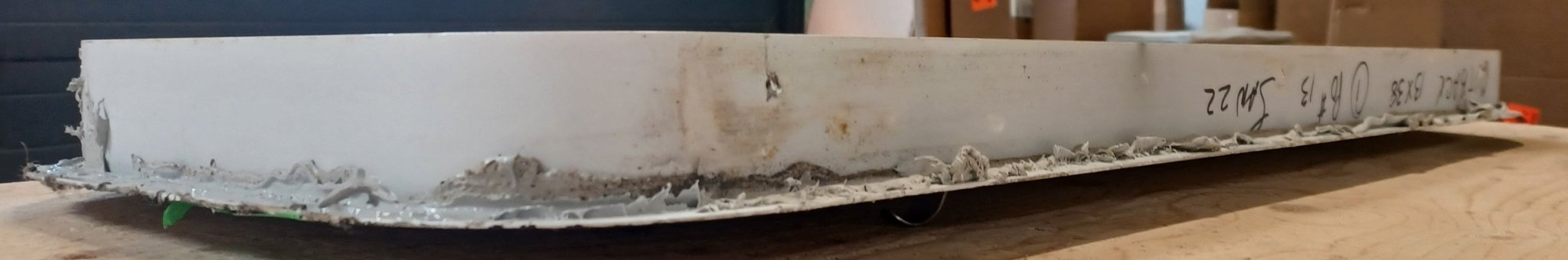 Used Radius Cargo / compartment Door 37 7/8" x 12 7/8" x 1 7/8" - Young Farts RV Parts