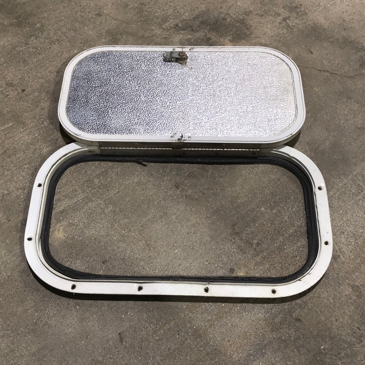 Used Radius Cargo Door 17 3/4' W x 9 3/4" H x 5/8" D - Young Farts RV Parts