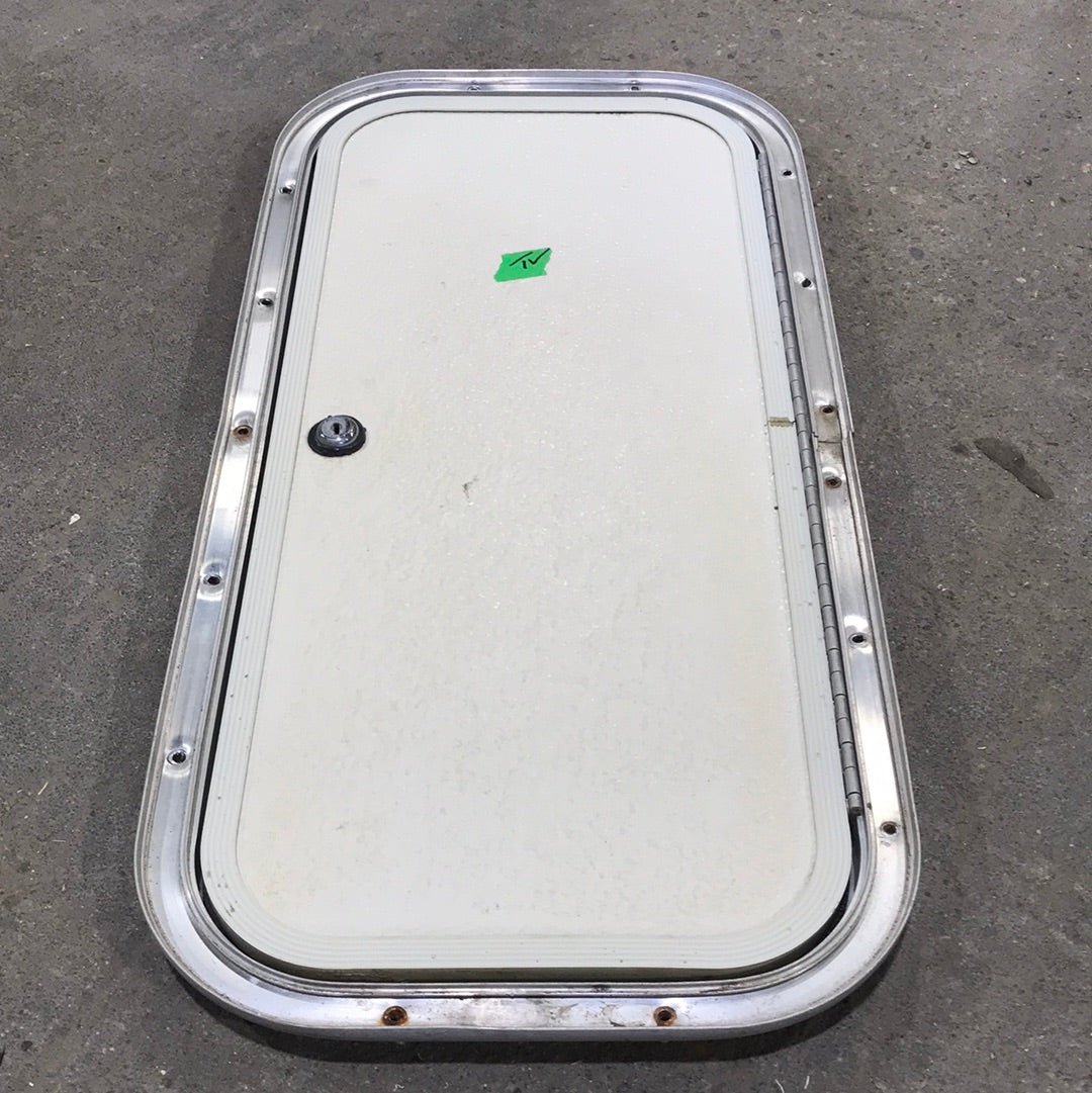 Used Radius Cargo Door 23 7/8" W x 10 3/4" x 3/4" D - Young Farts RV Parts