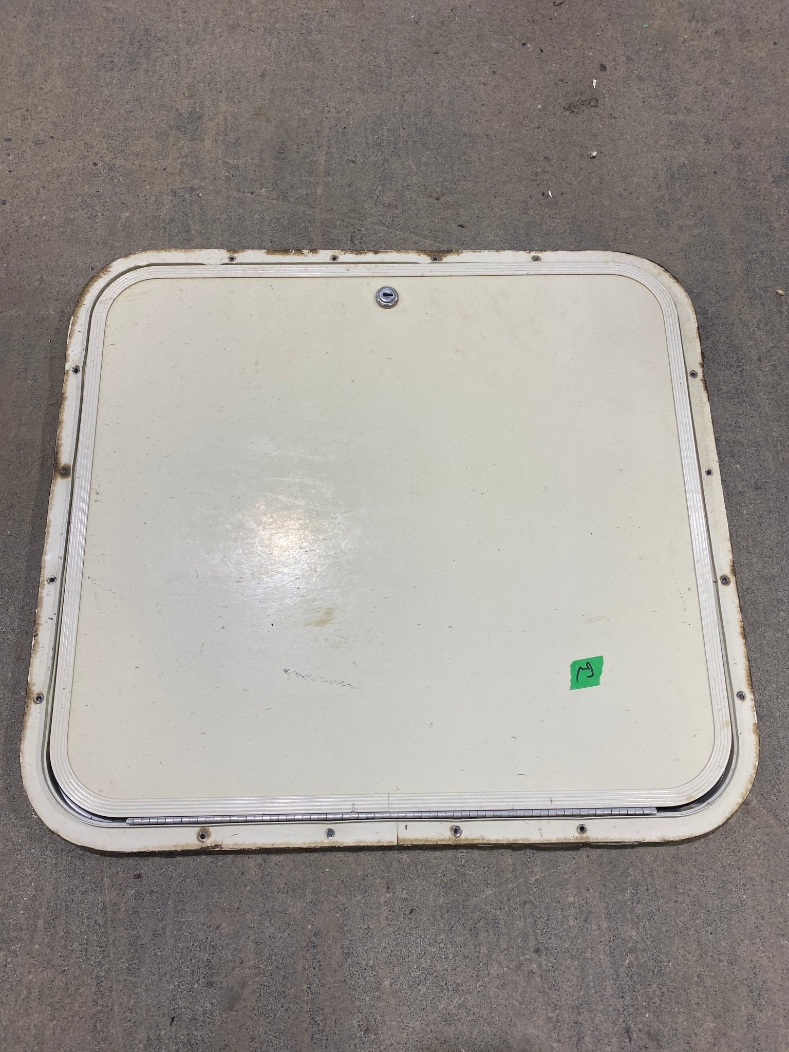 Used Radius Corner Cargo Door 22 1/2" X 20 1/4" X 1" D - Young Farts RV Parts